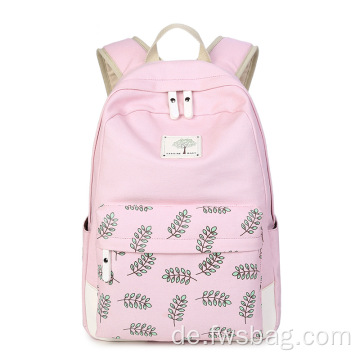 Benutzerdefinierte Großhandel School Bookbag Allover Canvas -Rucksack